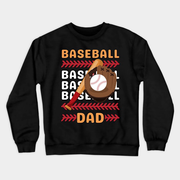 My Favorite Baseball Player Calls Me Dad Gift for Baseball Father daddy Crewneck Sweatshirt by BoogieCreates